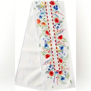 13x72 4th Of July Table Runner Patriotic  wildflower Floral Memorial Day decor